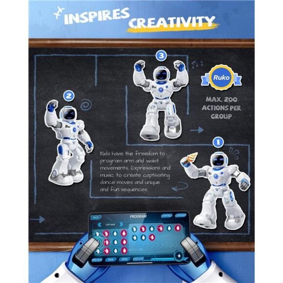 Smart Robots for Kids,Large Programmable Interactive RC Robot with Voice Control - Picture 4 of 7